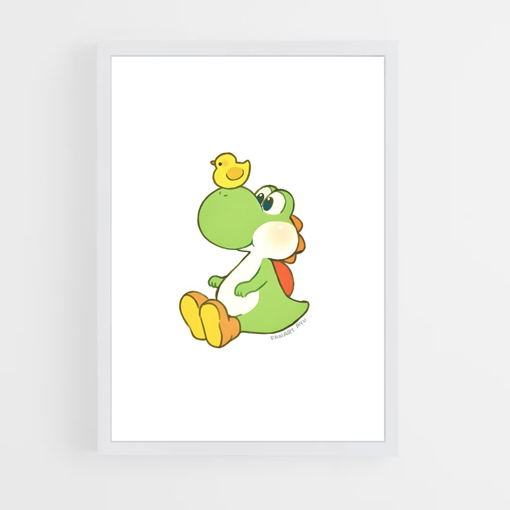 Poster Yoshi et son Canard Jaune – affiche Mario (vue 3)