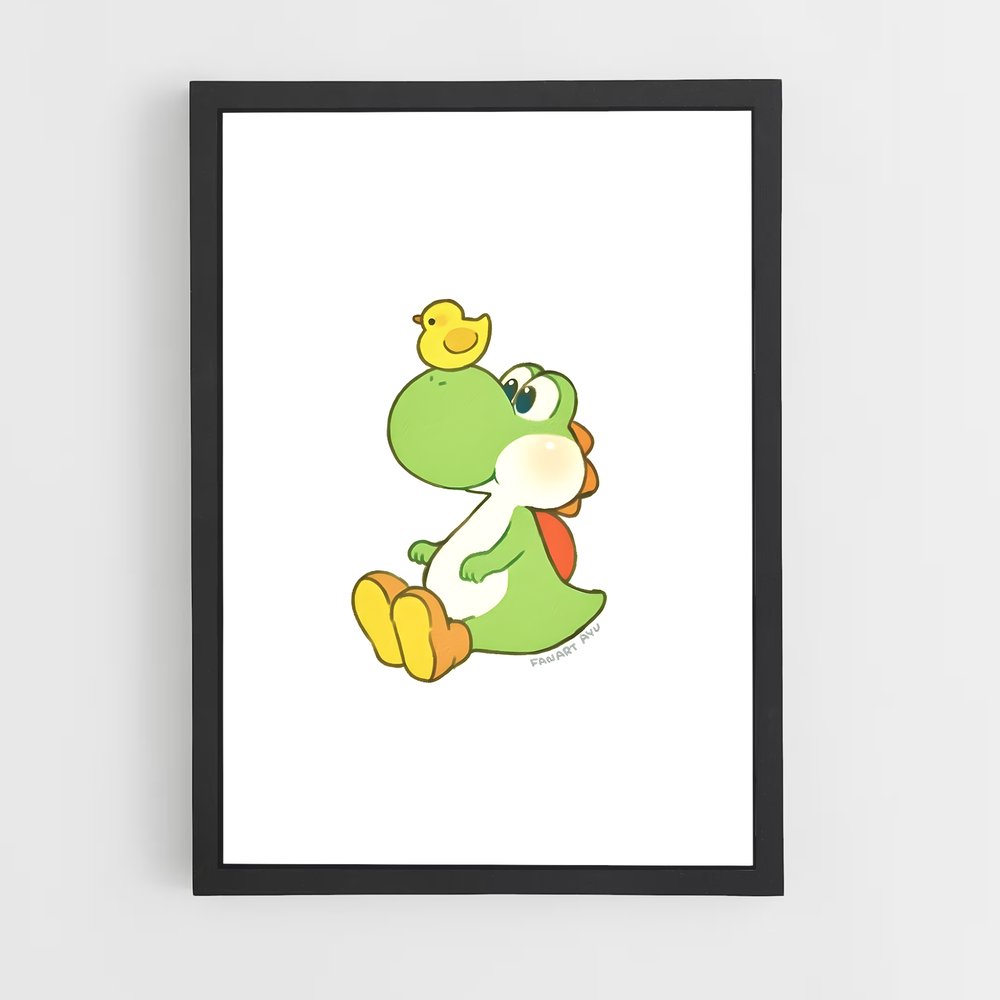 Poster Yoshi et son Canard Jaune – affiche Mario (vue 2)