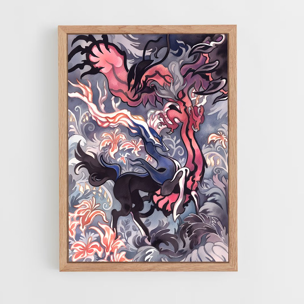 Poster Chevaux Célestes – affiche Pokemon (vue 4)