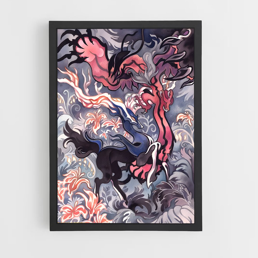 Poster Chevaux Célestes – affiche Pokemon (vue 2)