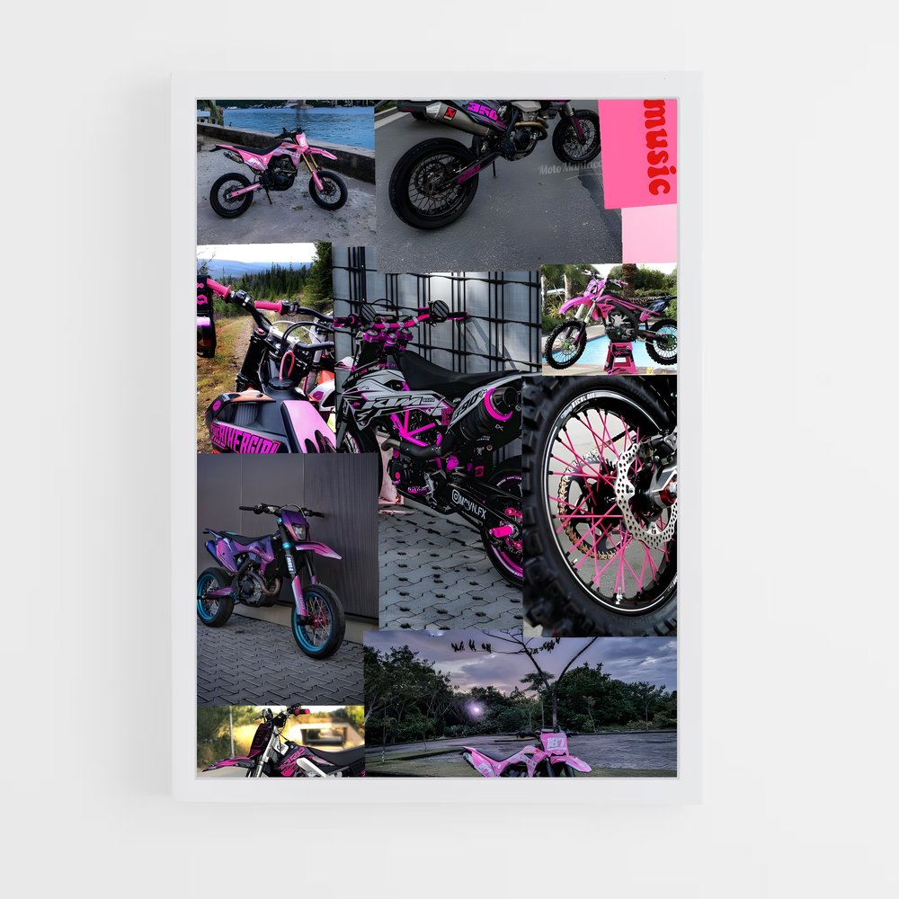 Poster Pink Thunder – affiche Yamaha (vue 3)