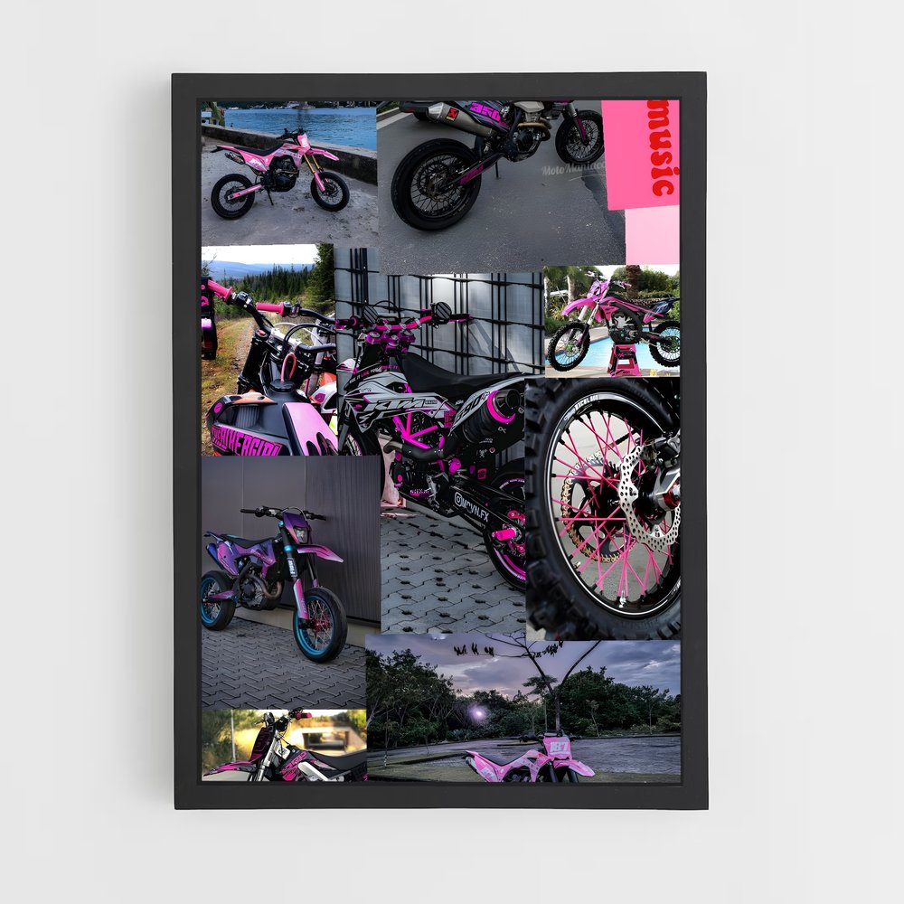 Poster Pink Thunder – affiche Yamaha (vue 2)
