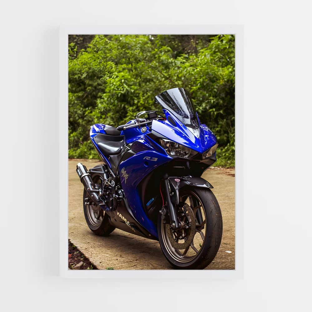 Poster Éclatant YZF-R3 – affiche Yamaha (vue 3)