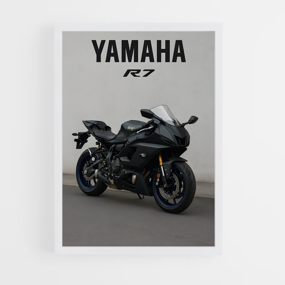 Poster Route Noir – affiche Yamaha (vue 3)