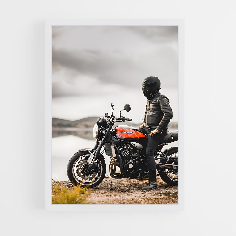 Poster Rider en Noir (vue 3)
