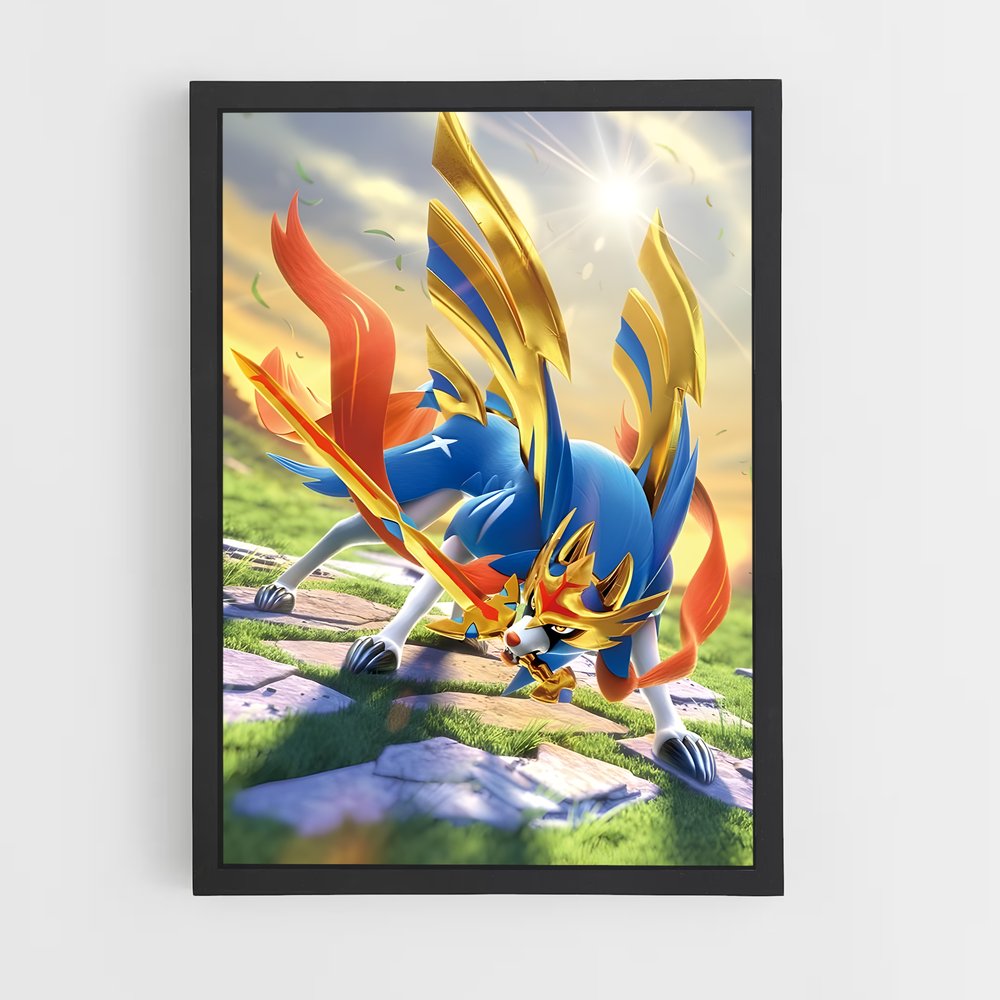 Poster Zacian le Héros – affiche Pokemon (vue 2)