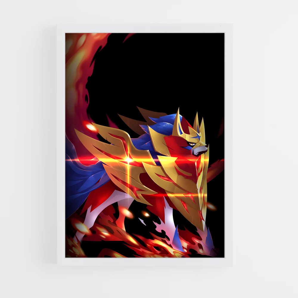 Poster Zamazenta dragon – affiche Pokemon (vue 3)