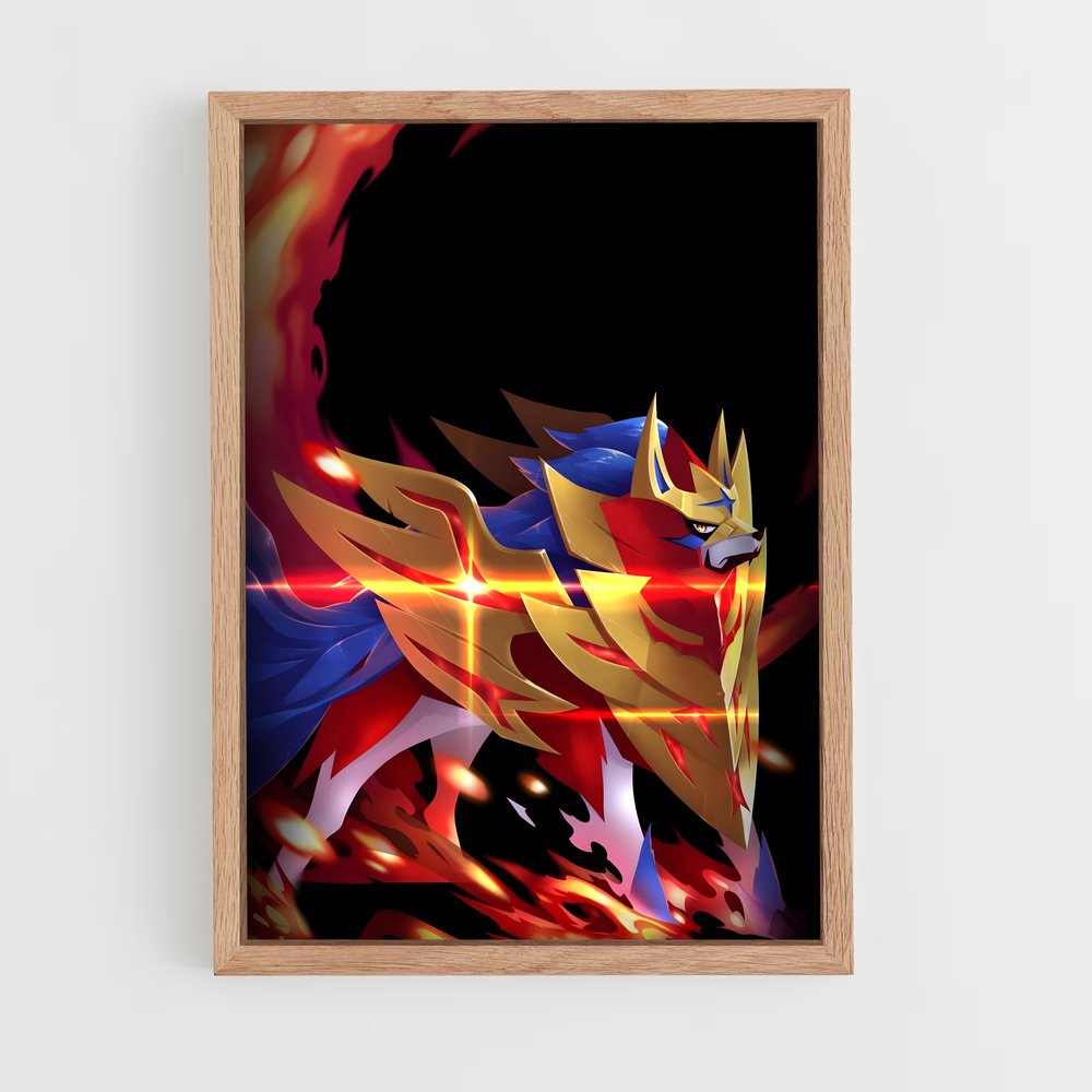 Poster Zamazenta dragon – affiche Pokemon (vue 4)