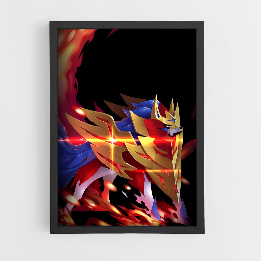 Poster Zamazenta dragon – affiche Pokemon (vue 2)