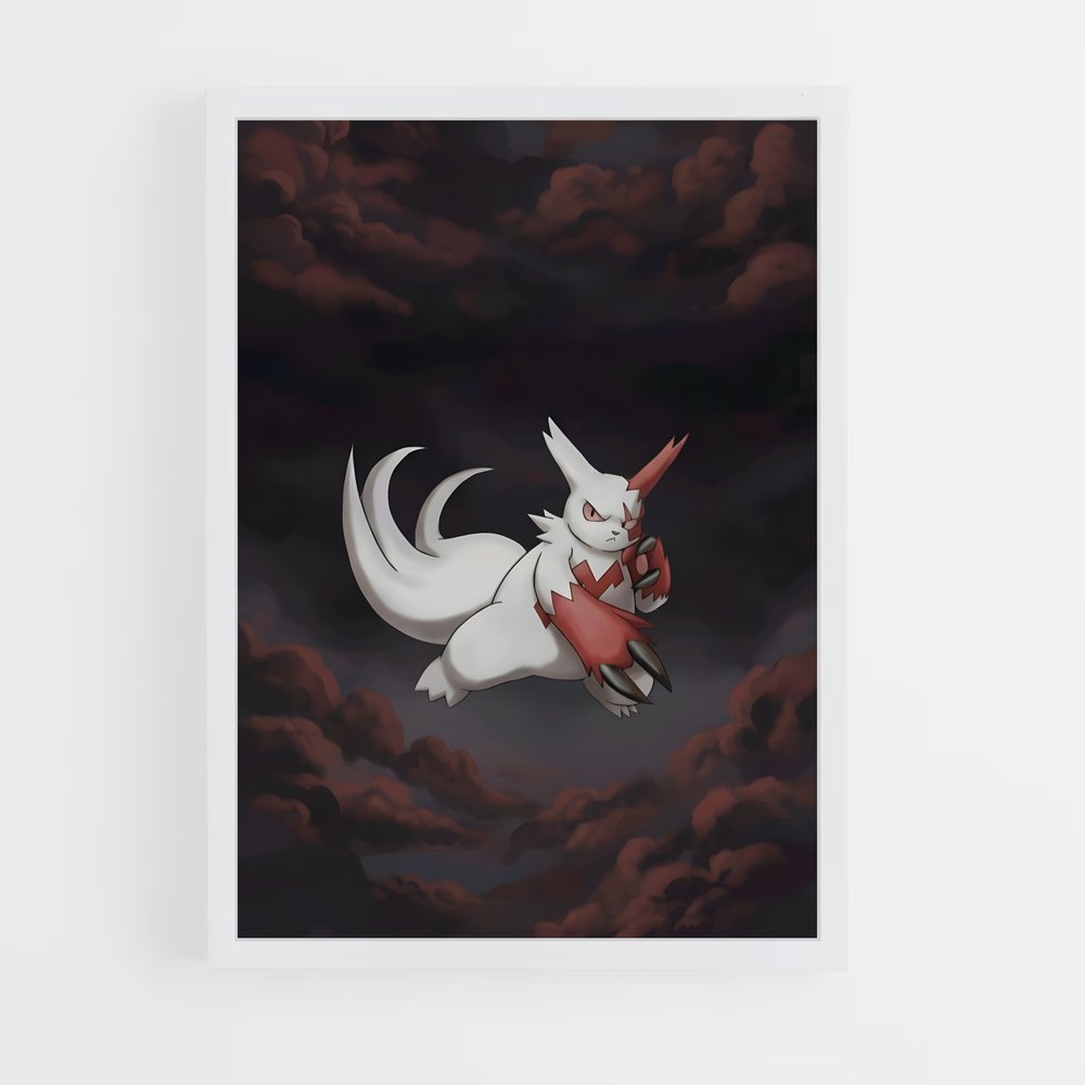 Poster Céleste Zangoose – affiche Pokemon (vue 3)