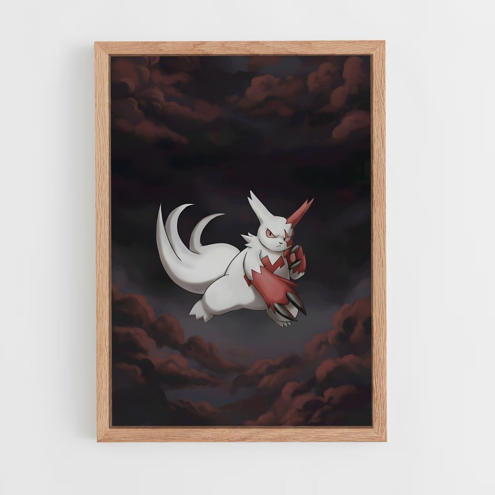 Poster Céleste Zangoose – affiche Pokemon (vue 4)