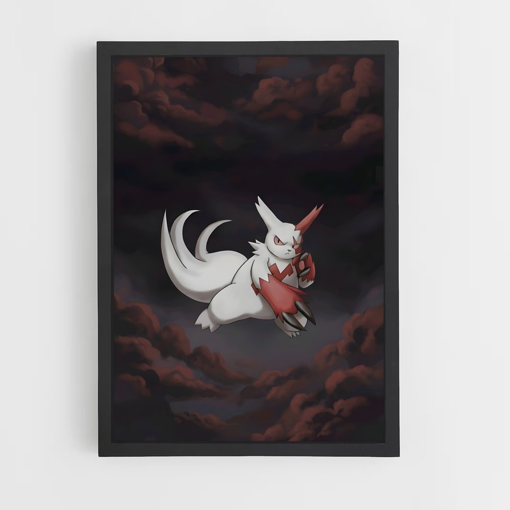 Poster Céleste Zangoose – affiche Pokemon (vue 2)