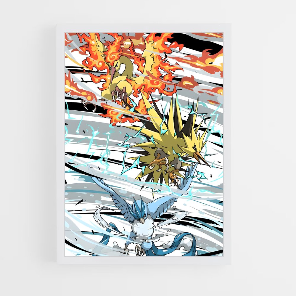 Poster Zapdos Électroburst – affiche Pokemon (vue 3)
