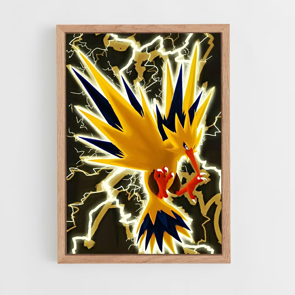 Poster Zapdos Électro-Génie – affiche Pokemon (vue 4)