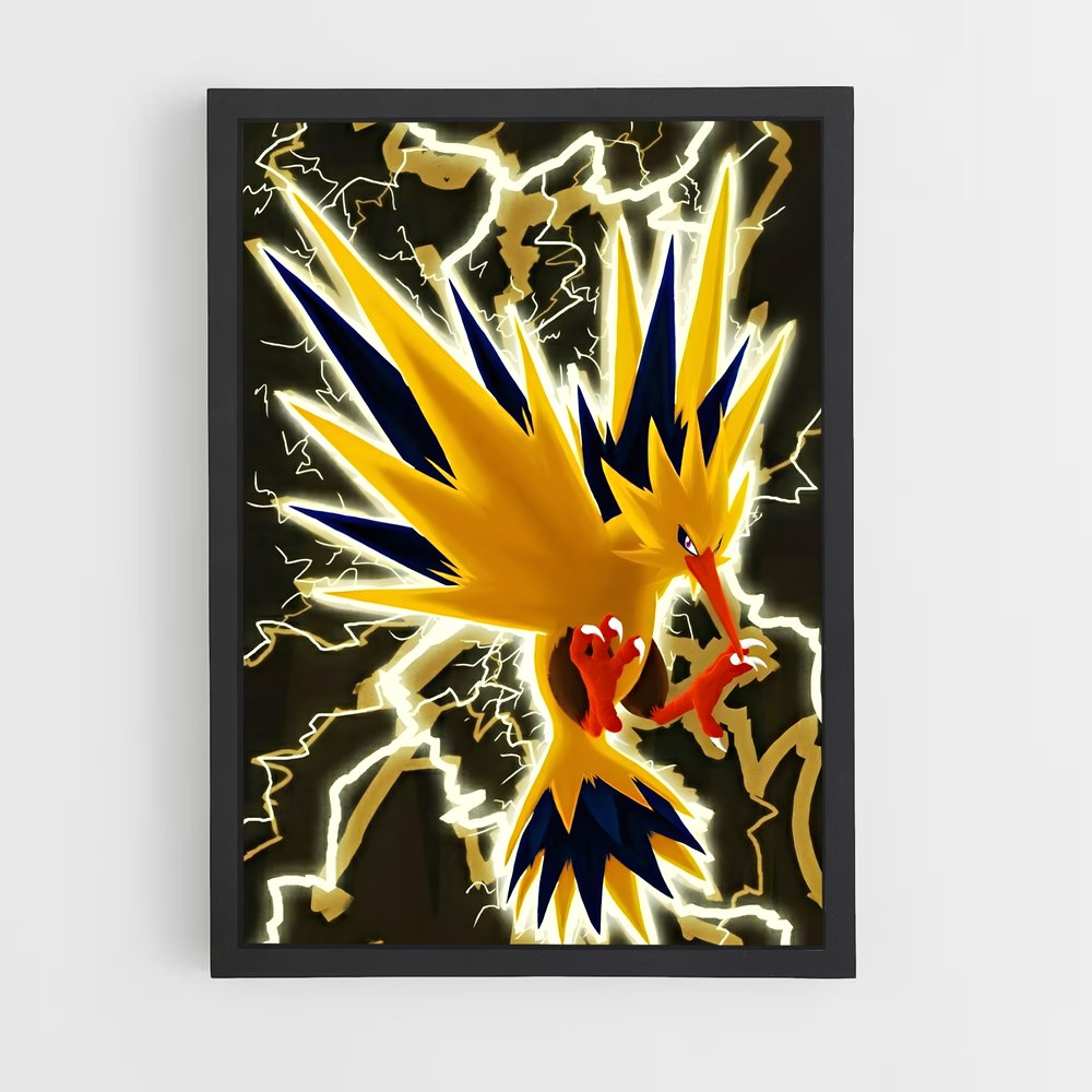 Poster Zapdos Électro-Génie – affiche Pokemon (vue 2)