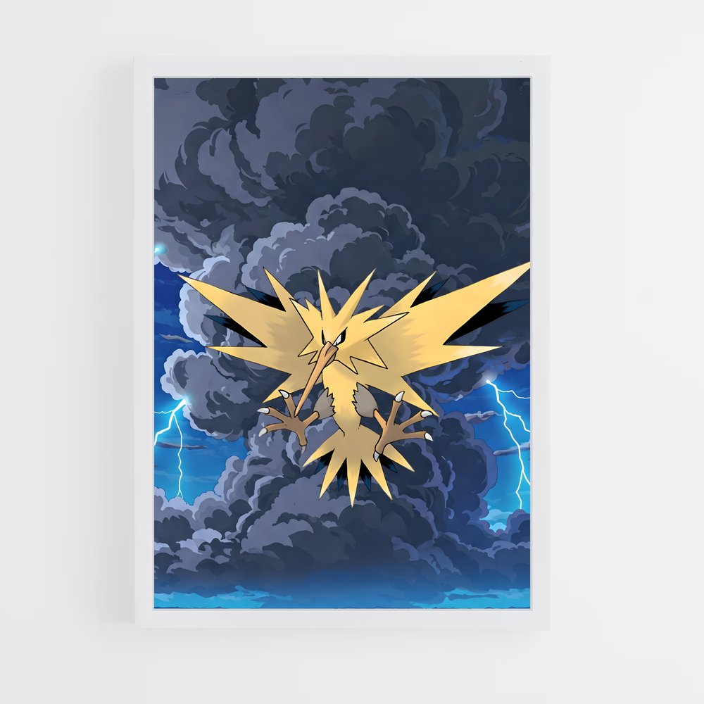 Poster Thunderous Zapdos – affiche Pokemon (vue 3)