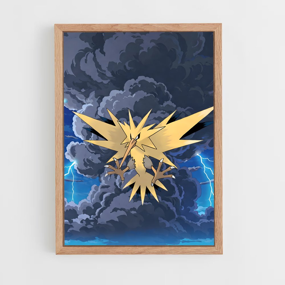 Poster Thunderous Zapdos – affiche Pokemon (vue 4)