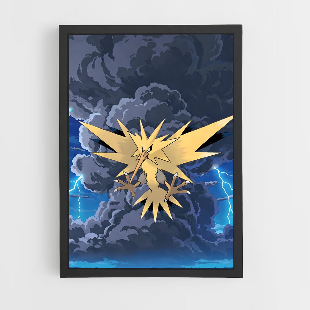 Poster Thunderous Zapdos – affiche Pokemon (vue 2)