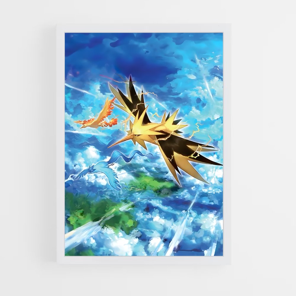 Poster Éclat de Zapdos – affiche Pokemon (vue 3)