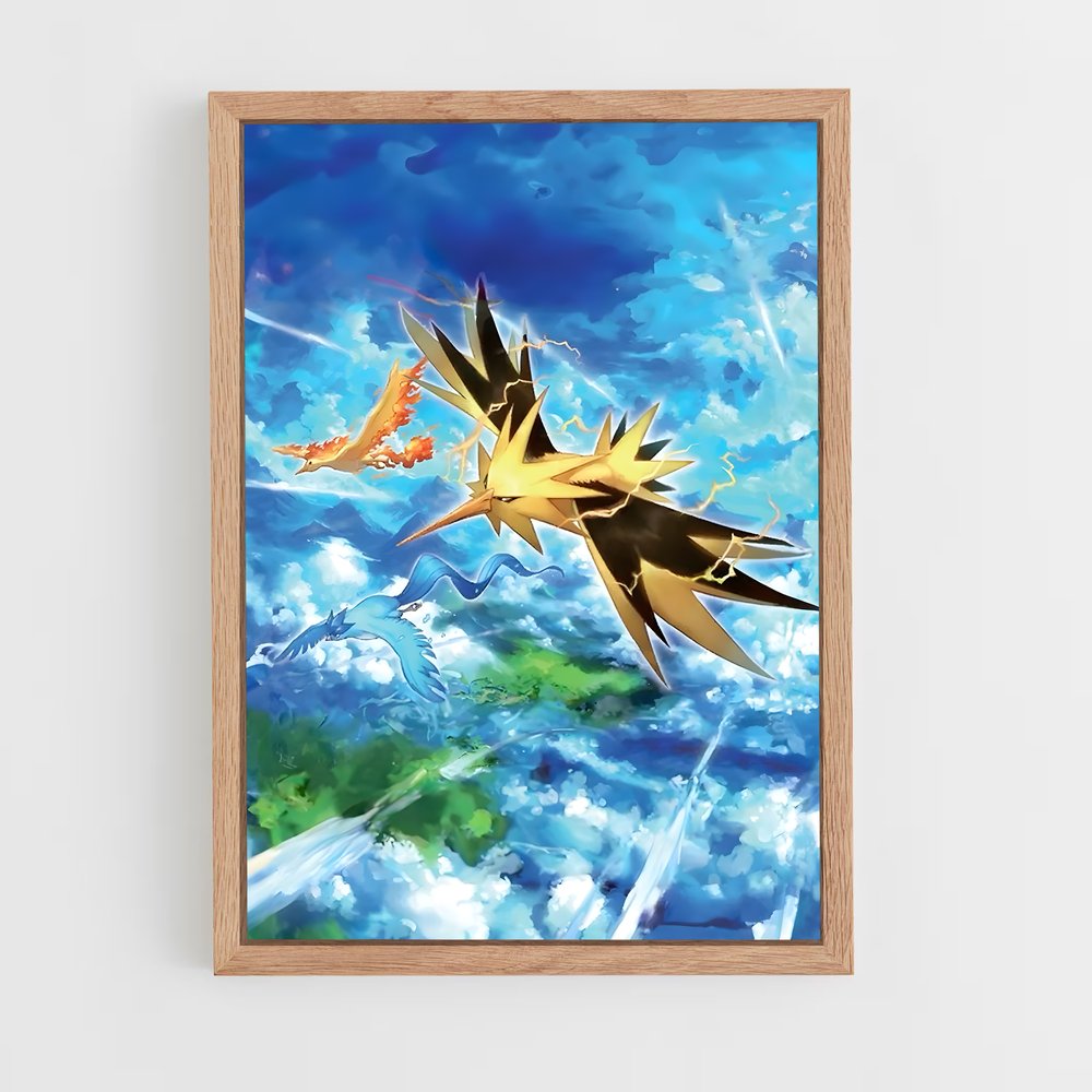 Poster Éclat de Zapdos – affiche Pokemon (vue 4)