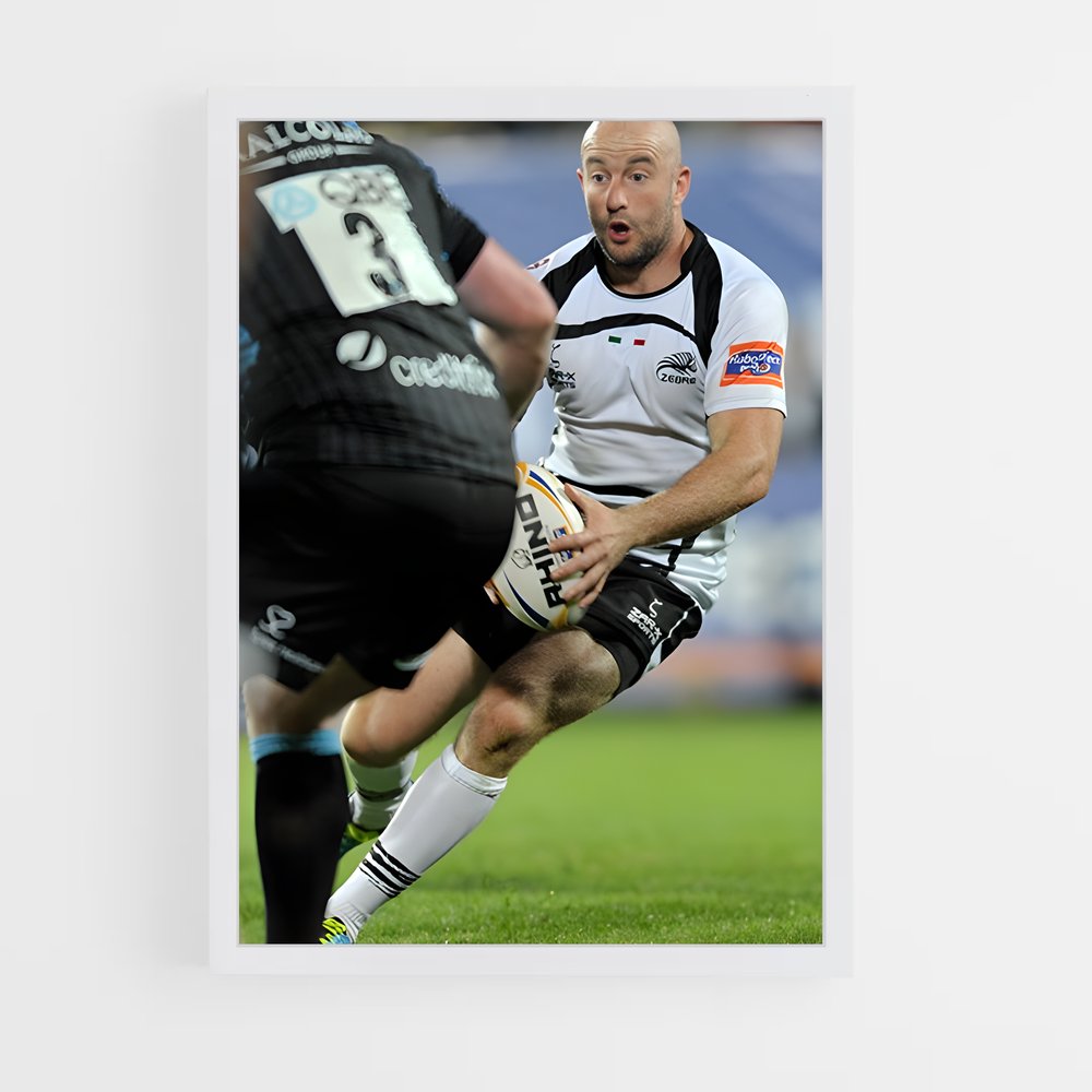 Poster Zebre Urbain – affiche Rugby (vue 3)
