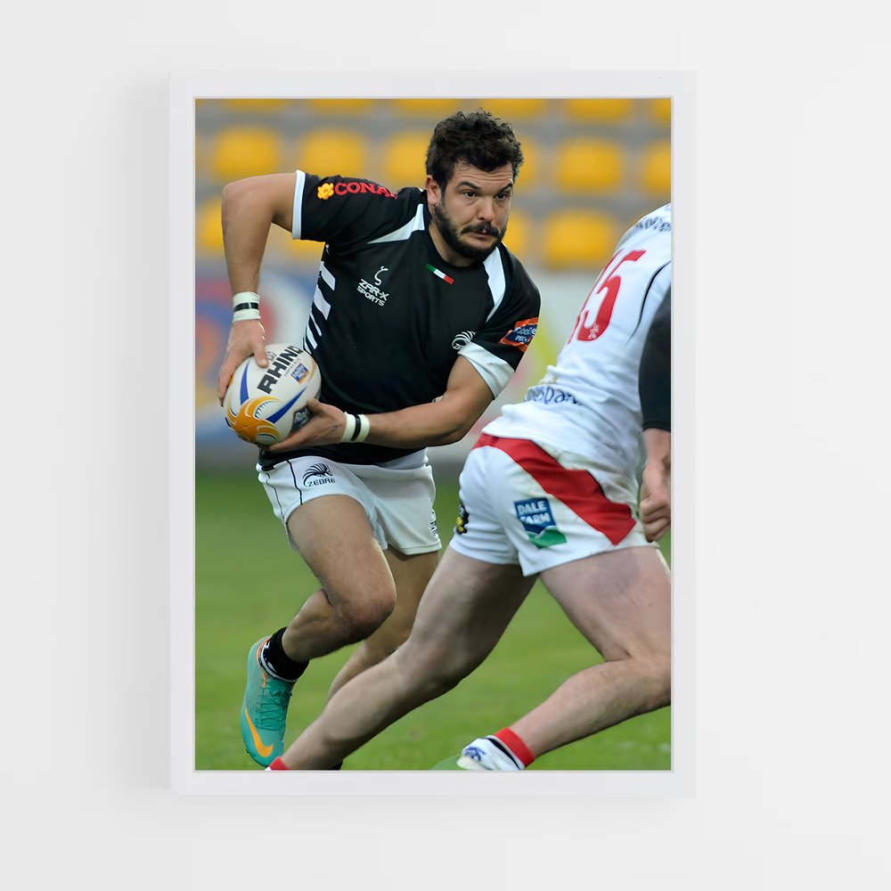 Poster passion jeu – affiche Rugby (vue 3)