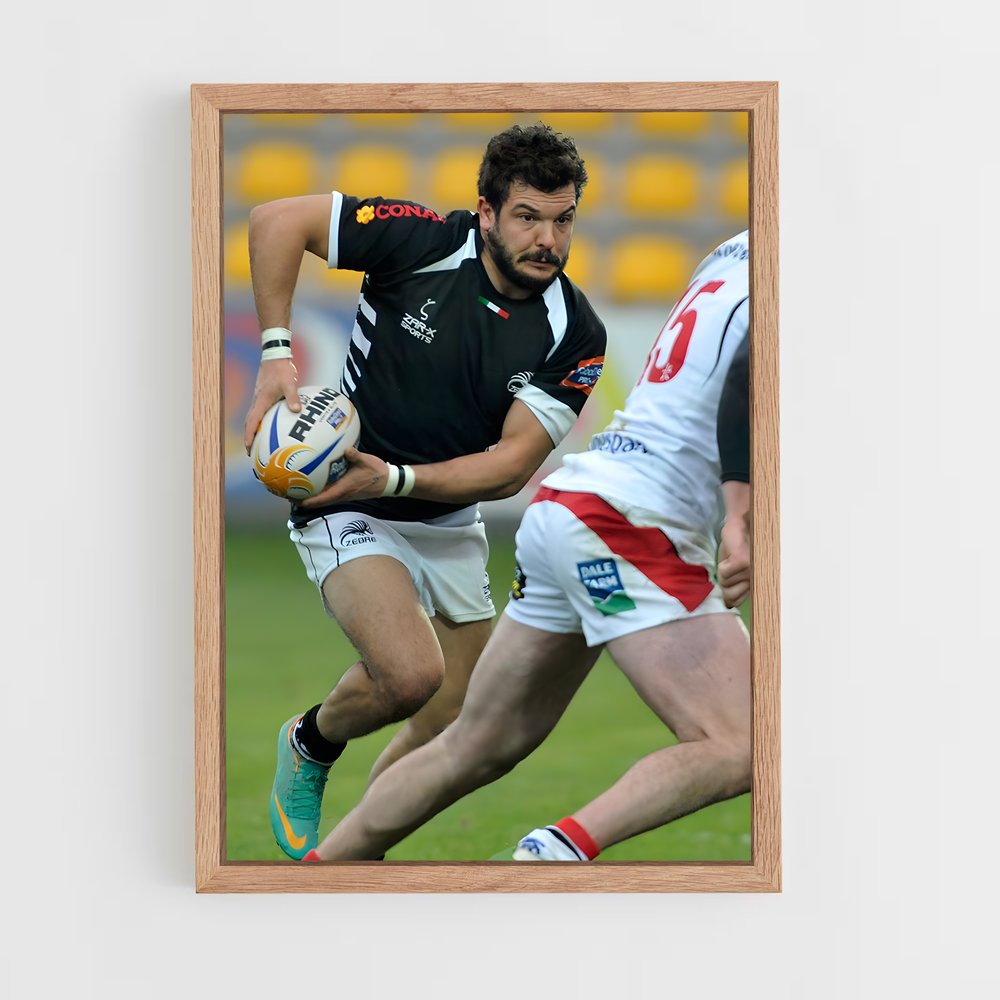 Poster passion jeu – affiche Rugby (vue 4)