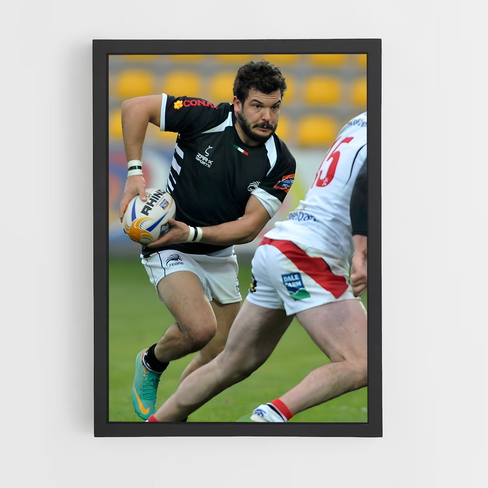 Poster passion jeu – affiche Rugby (vue 2)