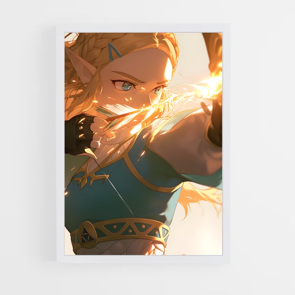 Poster L'Héroïne de Hyrule – affiche Zelda (vue 3)
