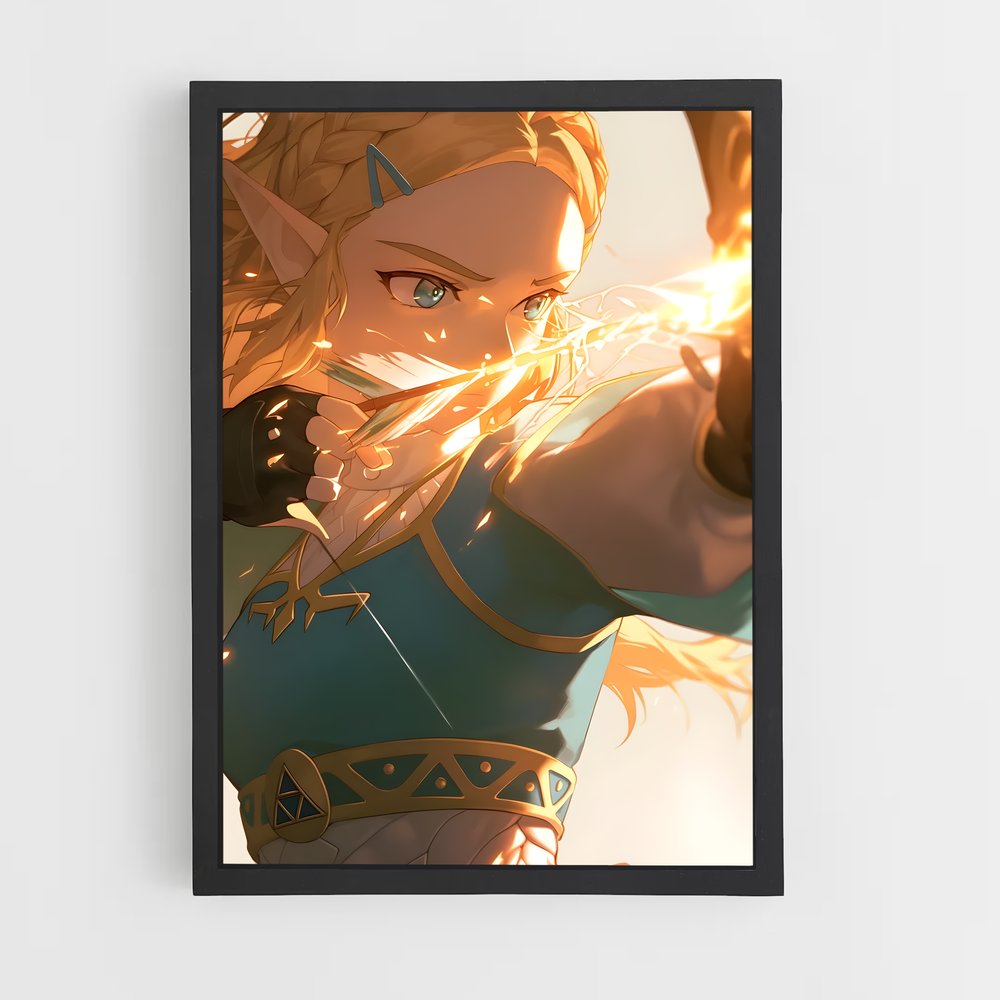 Poster L'Héroïne de Hyrule – affiche Zelda (vue 2)