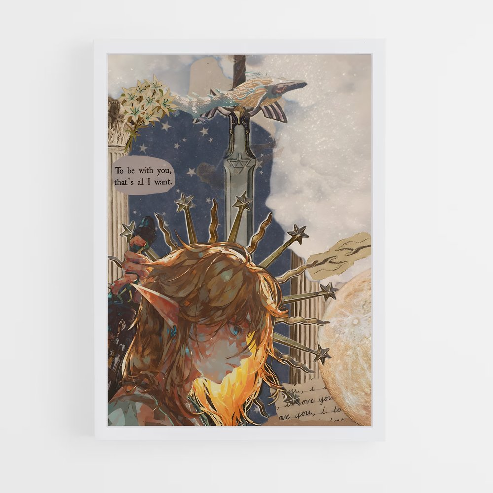 Poster Héroïne d'Hyrule – affiche Zelda (vue 3)