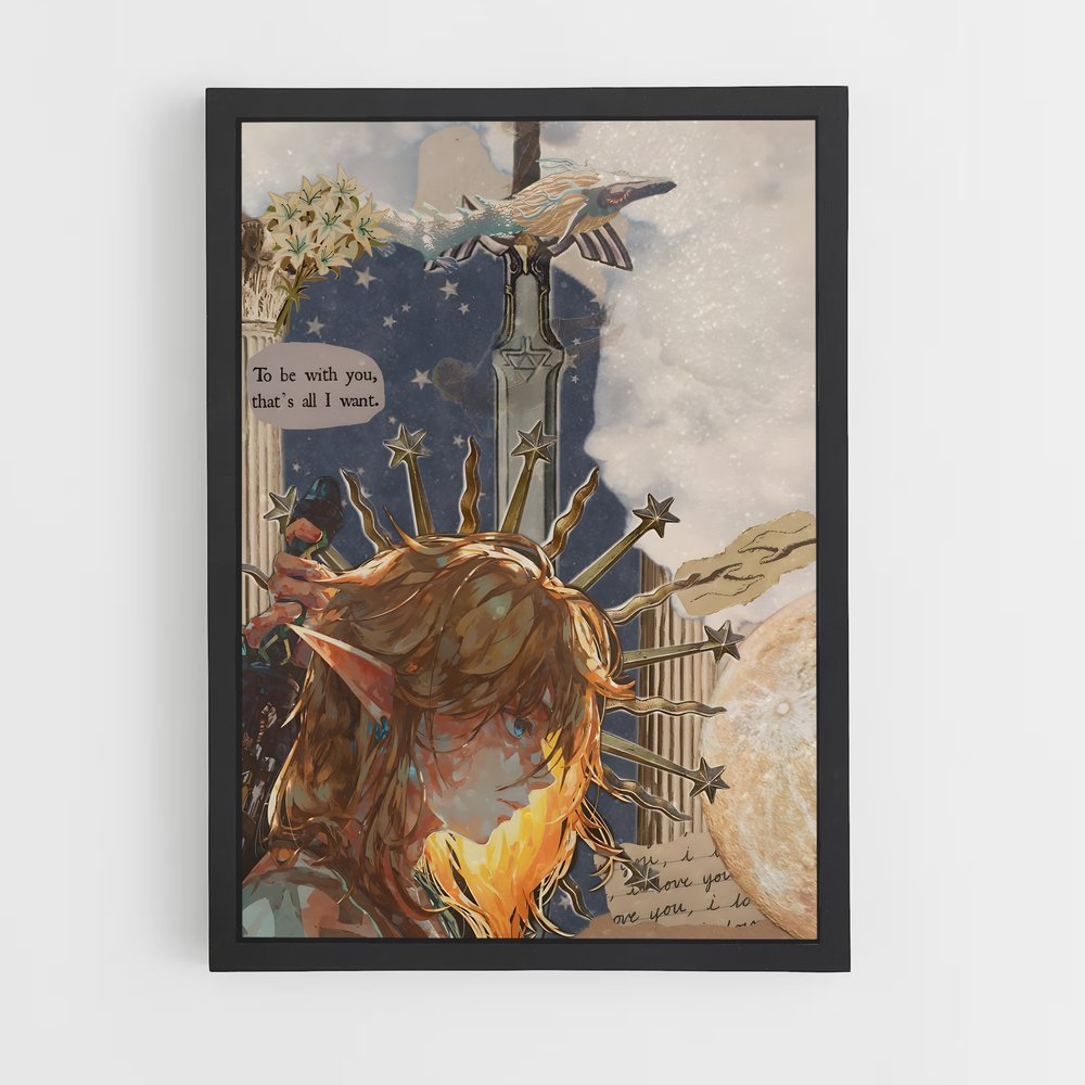 Poster Héroïne d'Hyrule – affiche Zelda (vue 2)