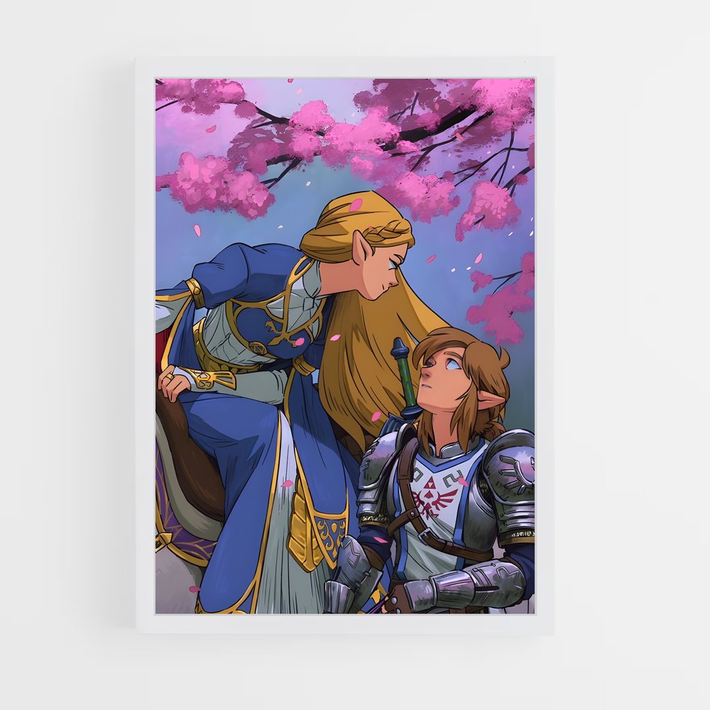 Poster L'Amour Sous les Cerisiers – affiche Zelda (vue 3)