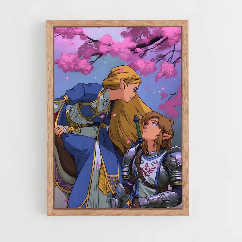 Poster L'Amour Sous les Cerisiers – affiche Zelda (vue 4)