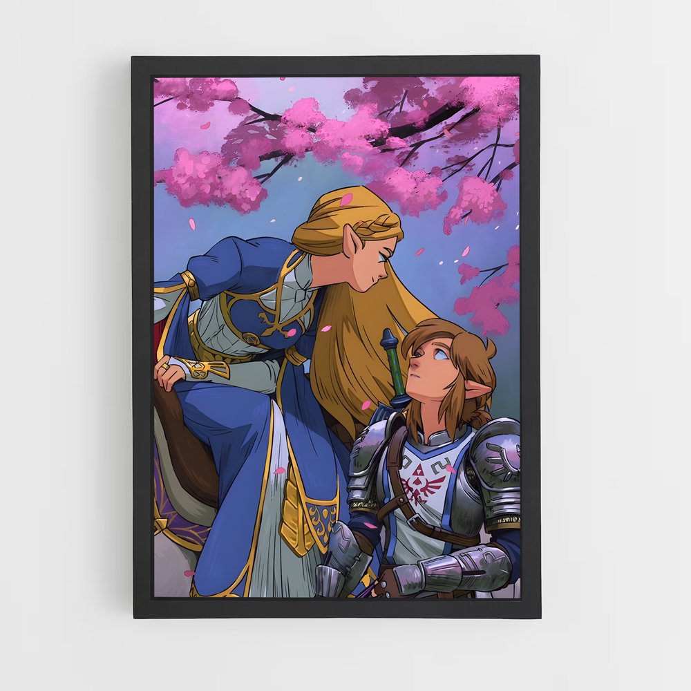 Poster L'Amour Sous les Cerisiers – affiche Zelda (vue 2)