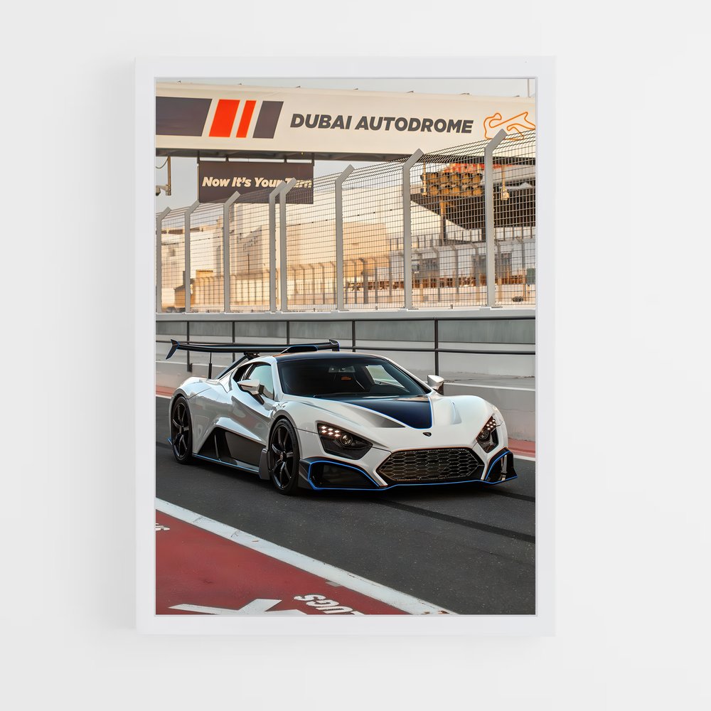 Poster Hypercar Énergie – affiche Zenvo (vue 3)