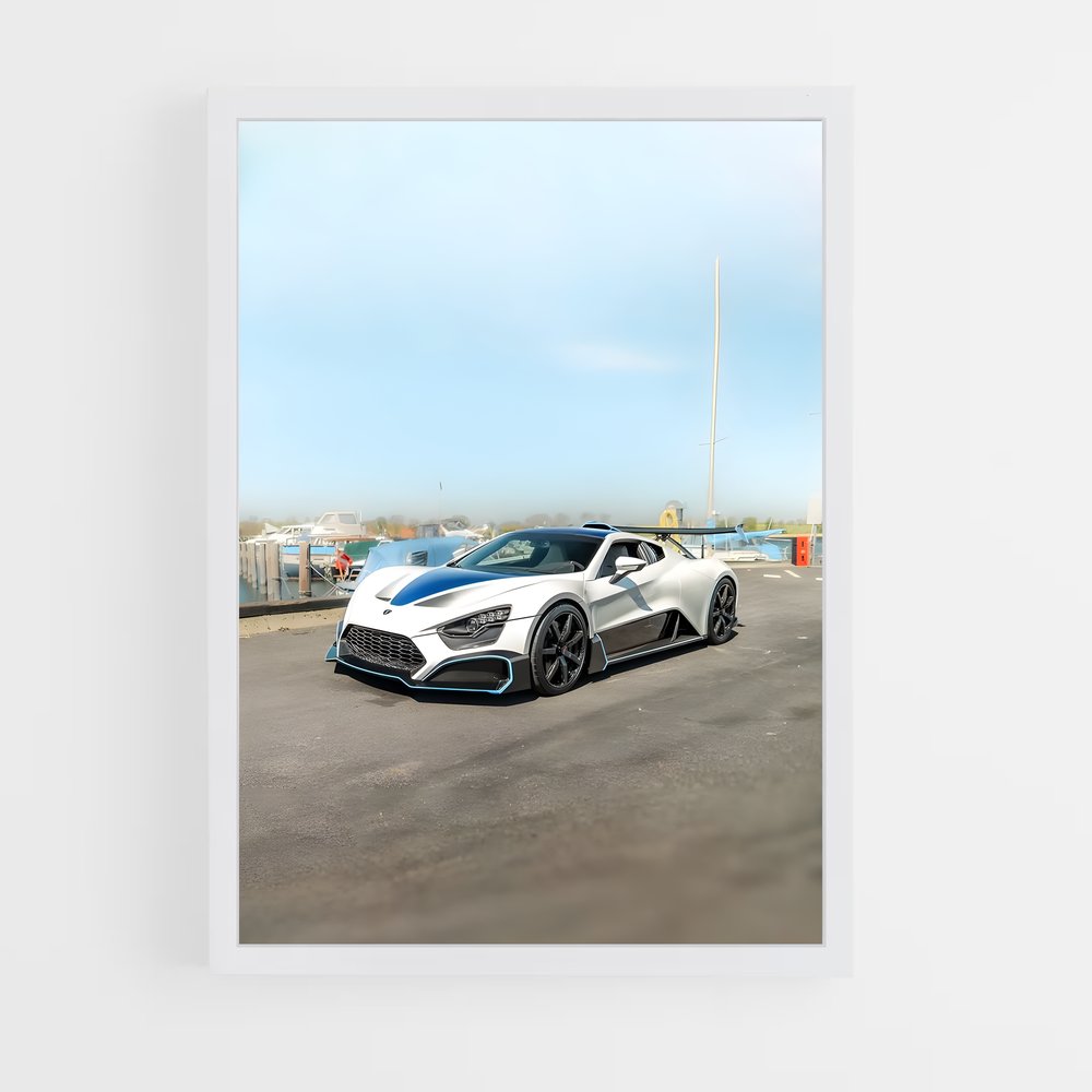 Poster Zenvo Blanc (vue 3)