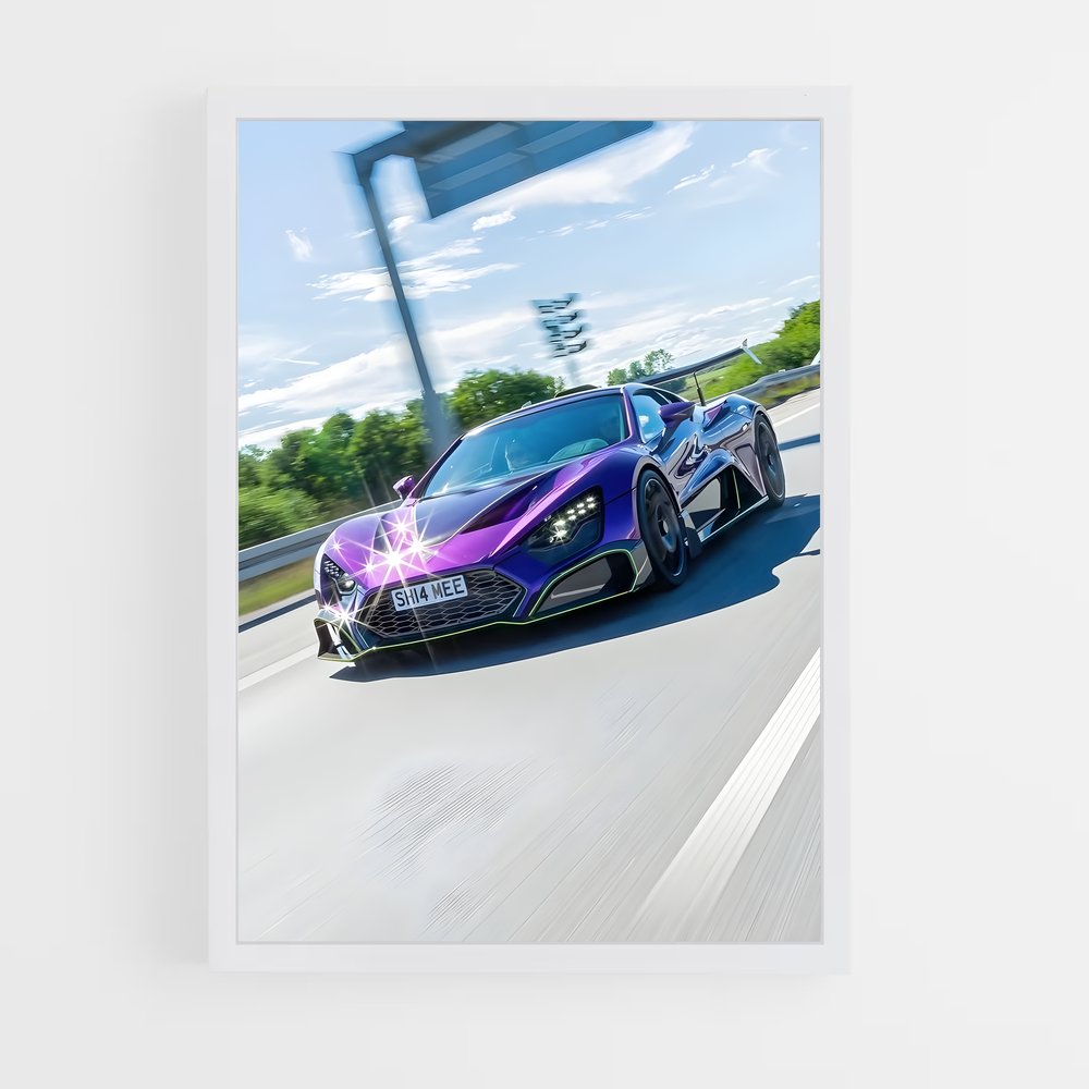 Poster Vitesse Violet – affiche Zenvo (vue 3)