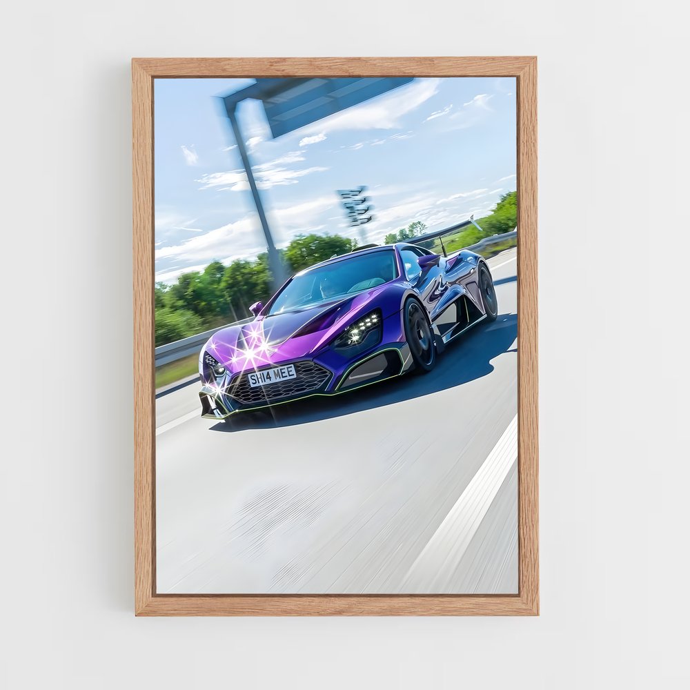 Poster Vitesse Violet – affiche Zenvo (vue 4)