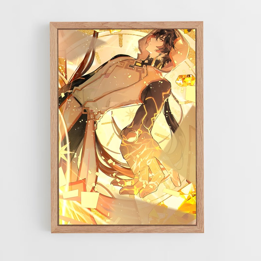 Poster Zhongli héroïne – affiche Genshin impact (vue 4)