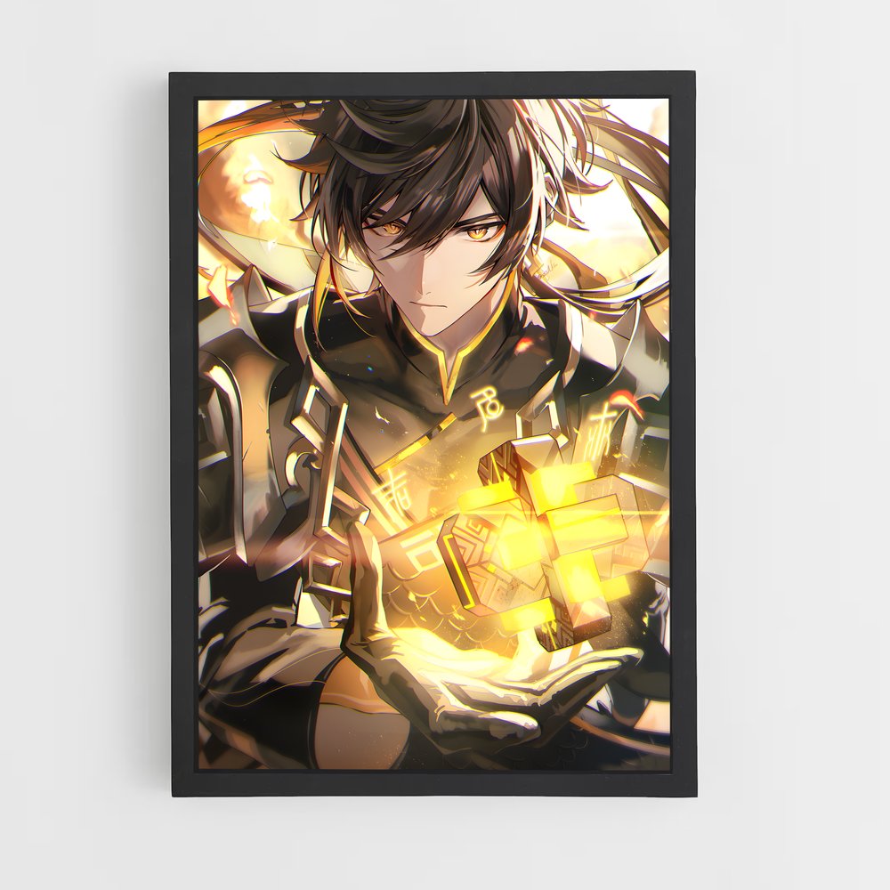 Poster L'Épée de Zhongli – affiche Genshin impact (vue 2)