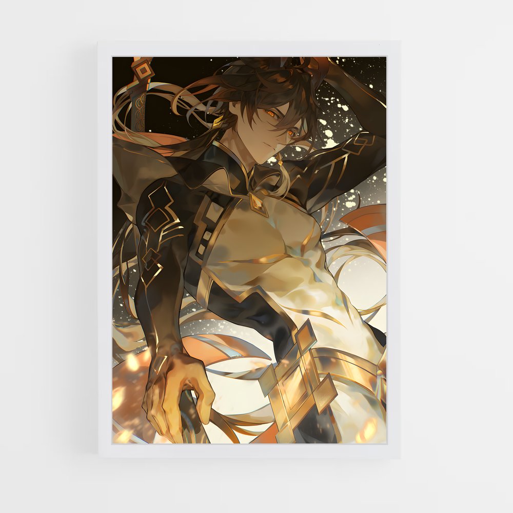 Poster Zhongli Gothique – affiche Genshin impact (vue 3)
