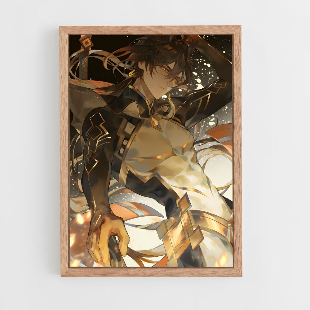 Poster Zhongli Gothique – affiche Genshin impact (vue 4)