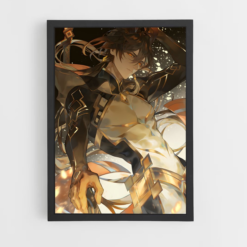 Poster Zhongli Gothique – affiche Genshin impact (vue 2)