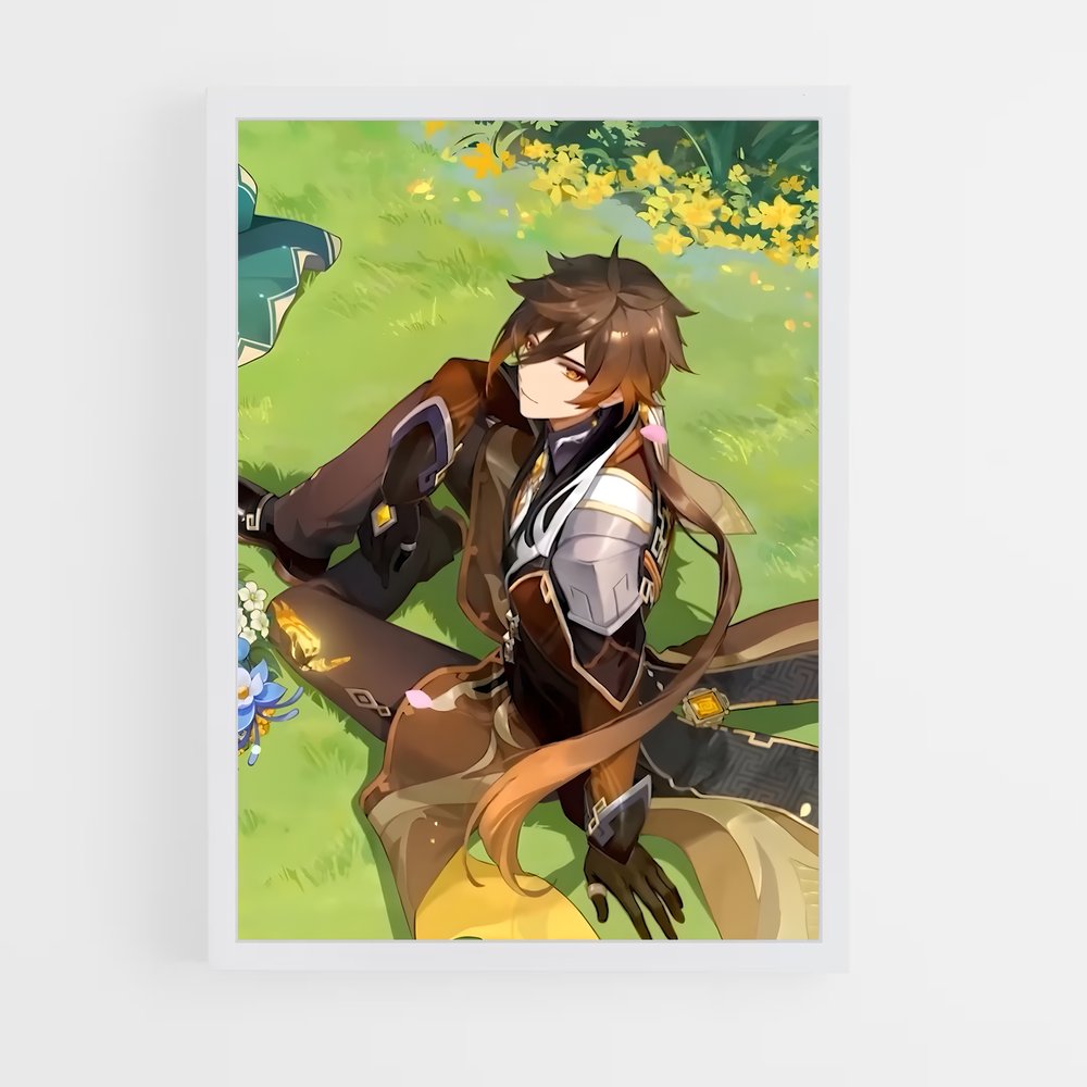 Poster Zhongli Explorez – affiche Genshin impact (vue 3)