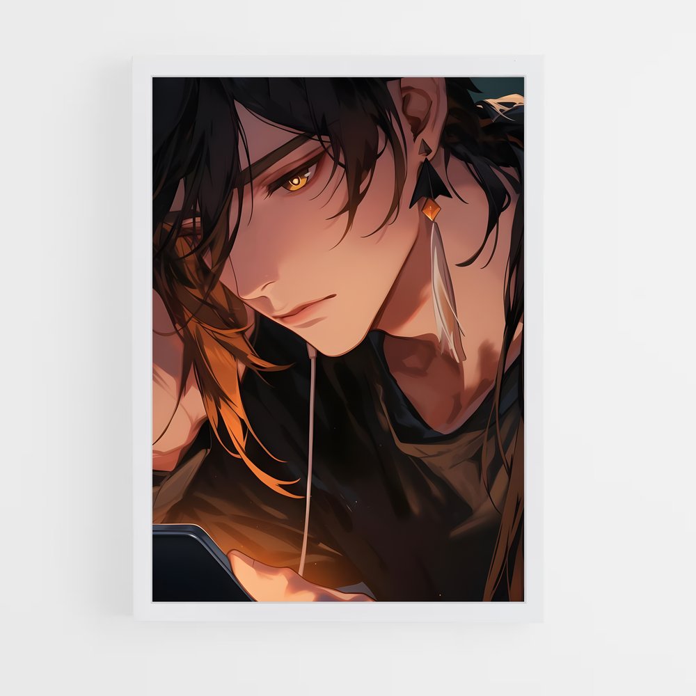 Poster L'Énigme d'Onyx – affiche Genshin impact (vue 3)