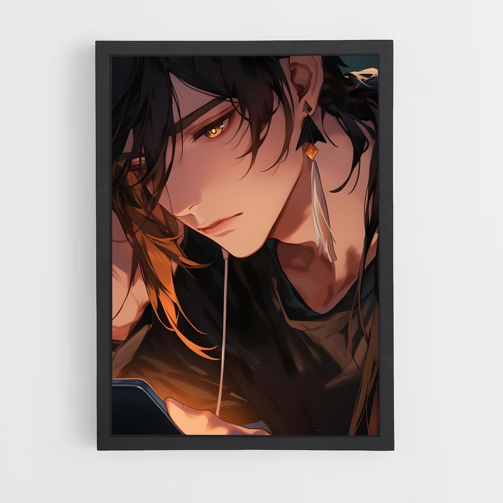 Poster L'Énigme d'Onyx – affiche Genshin impact (vue 2)