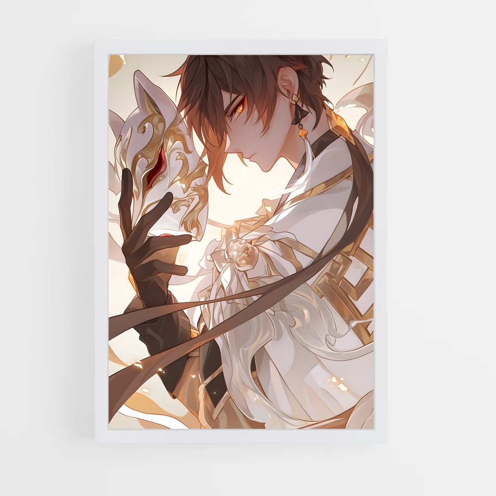 Poster Zhongli Héros – affiche Genshin impact (vue 3)