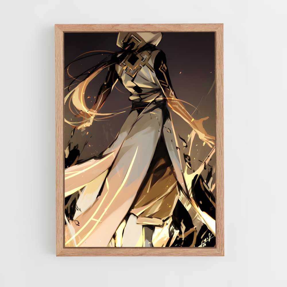 Poster Zhongli D'une – affiche Genshin impact (vue 4)