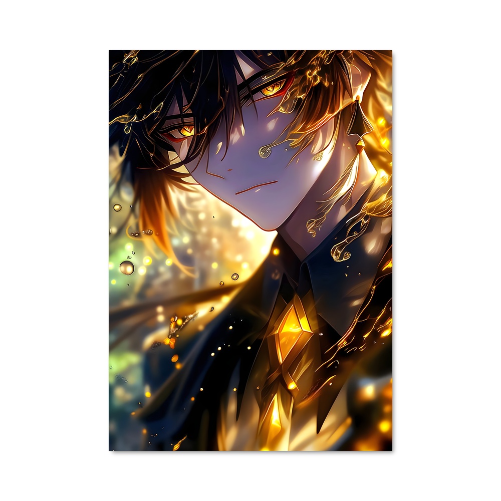 Poster L'Empereur des Flammes – affiche Genshin impact